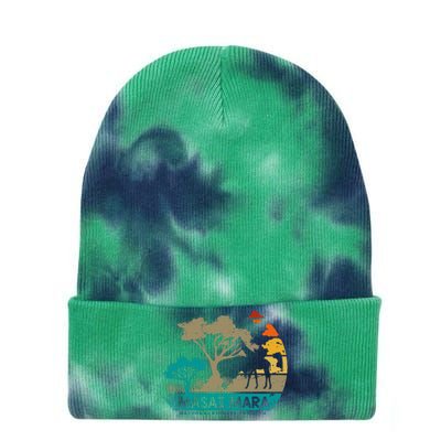 Masai Mara Safari National Reserve Kenya Serengeti Wildlife Tie Dye 12in Knit Beanie