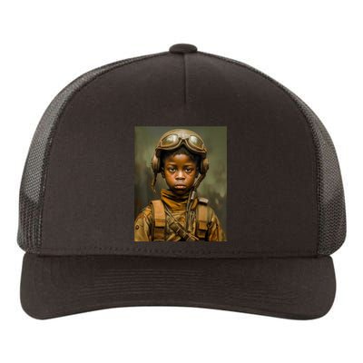 Military Minded Street Soldier Urban Warrior Black Boy Yupoong Adult 5-Panel Trucker Hat