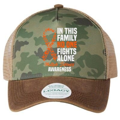 Ms Multiple Sclerosis Awareness Orange Ribbon Gift Legacy Tie Dye Trucker Hat