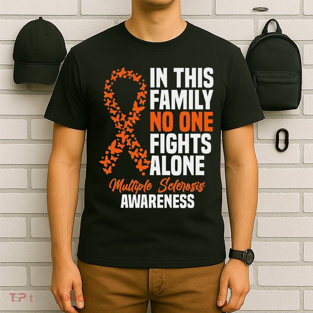 Ms Multiple Sclerosis Awareness Orange Ribbon Gift T-Shirt