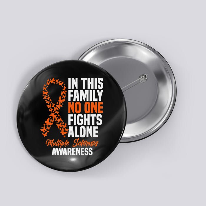 Ms Multiple Sclerosis Awareness Orange Ribbon Gift Button