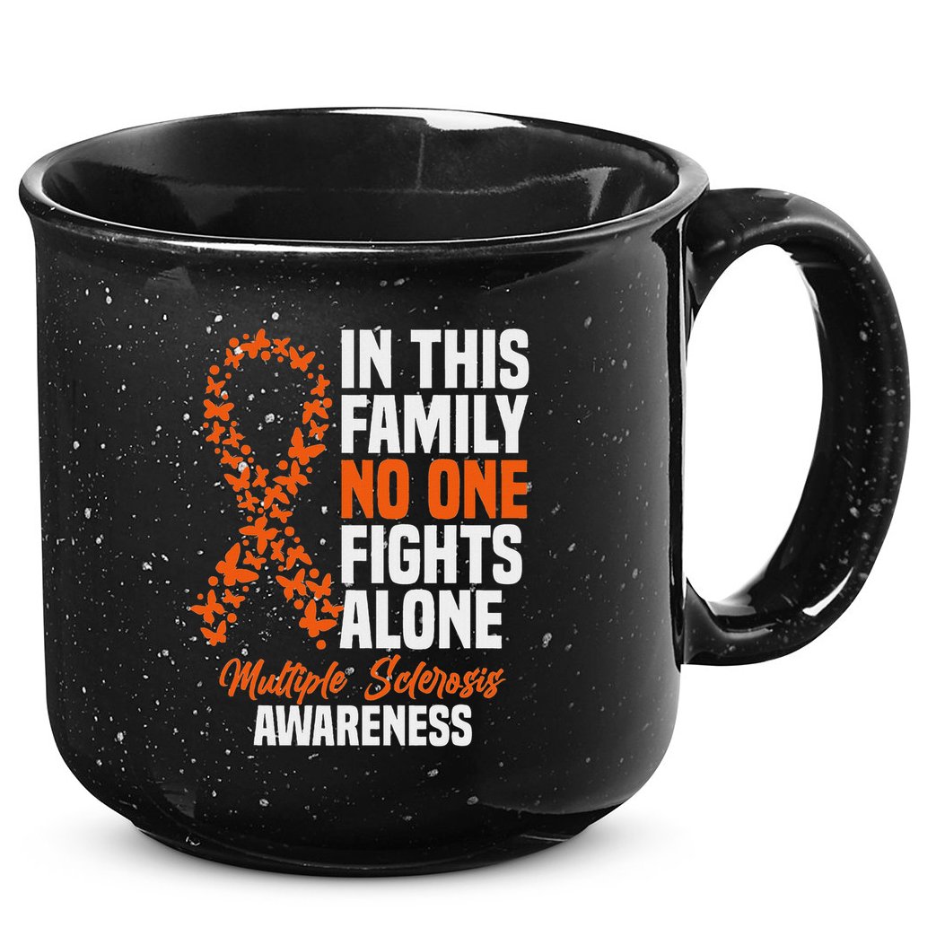 Ms Multiple Sclerosis Awareness Orange Ribbon Gift 15oz Campfire Ceramic Mug