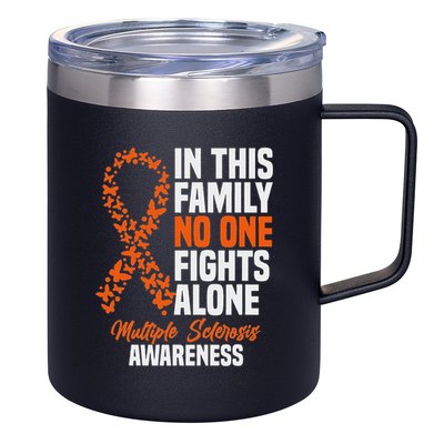 Ms Multiple Sclerosis Awareness Orange Ribbon Gift 12oz Stainless Steel Coffee Mug