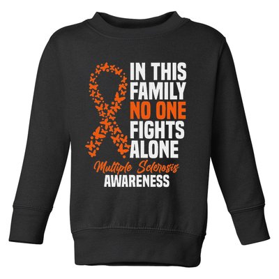 Ms Multiple Sclerosis Awareness Orange Ribbon Gift Toddler Sweatshirt