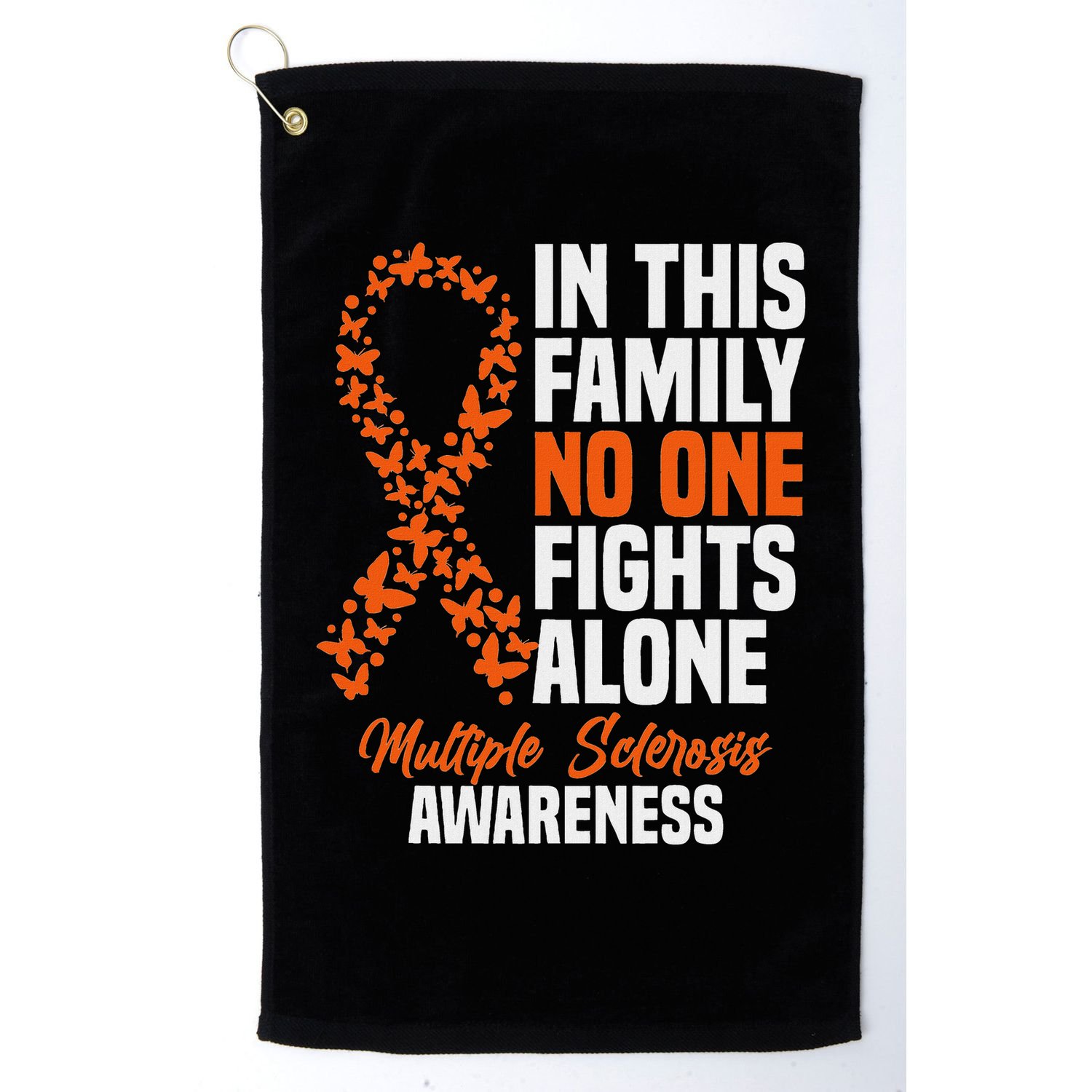 Ms Multiple Sclerosis Awareness Orange Ribbon Gift Golf Towel