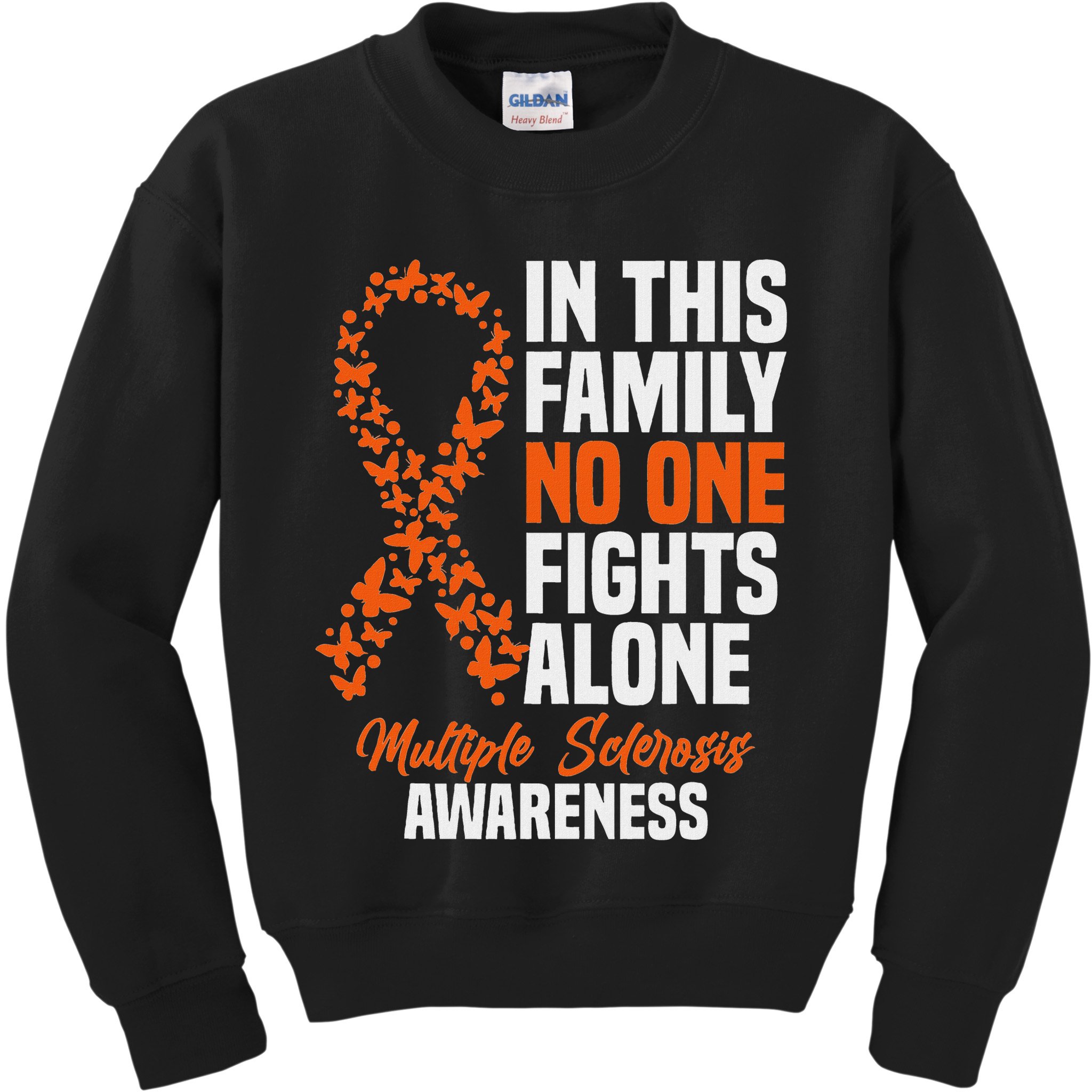 Ms Multiple Sclerosis Awareness Orange Ribbon Gift Kids Sweatshirt