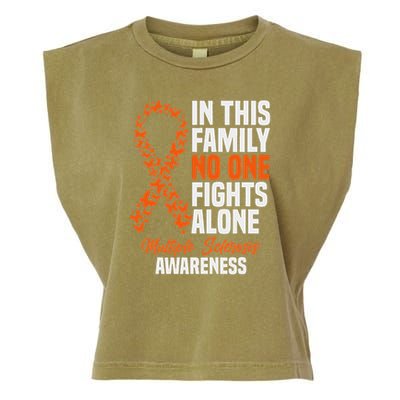 Ms Multiple Sclerosis Awareness Orange Ribbon Gift Garment-Dyed Women's Muscle Tee