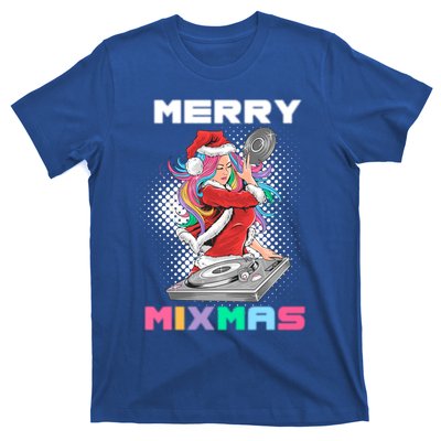 Merry Mixmas Santa Girl Dj Christmas Holidays Xmas Gift Tee Cool Gift T-Shirt