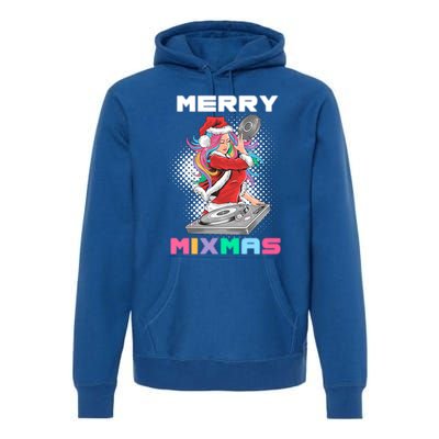 Merry Mixmas Santa Girl Dj Christmas Holidays Xmas Gift Tee Cool Gift Premium Hoodie