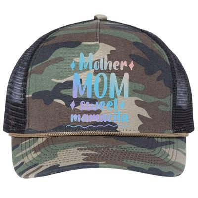 Mother Mom Sweet Mamacita Happy Mothers Day For Mommy Gift Retro Rope Trucker Hat Cap