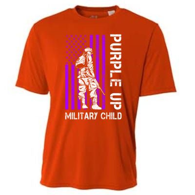 Military Month Soldier Purple Up Funny Gift Cooling Performance Crew T-Shirt