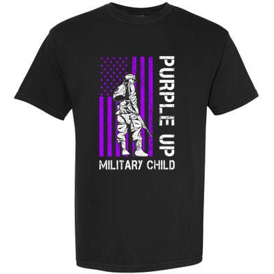 Military Month Soldier Purple Up Funny Gift Garment-Dyed Heavyweight T-Shirt