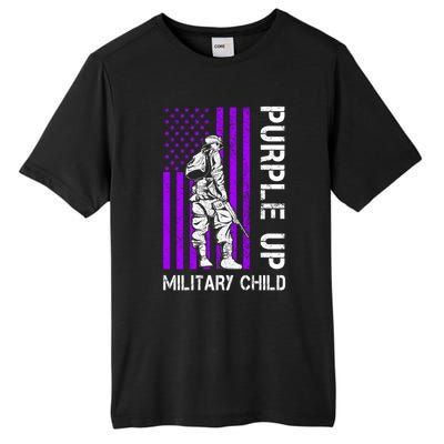 Military Month Soldier Purple Up Funny Gift Tall Fusion ChromaSoft Performance T-Shirt