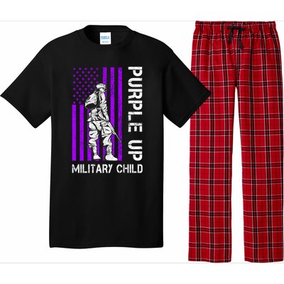 Military Month Soldier Purple Up Funny Gift Pajama Set