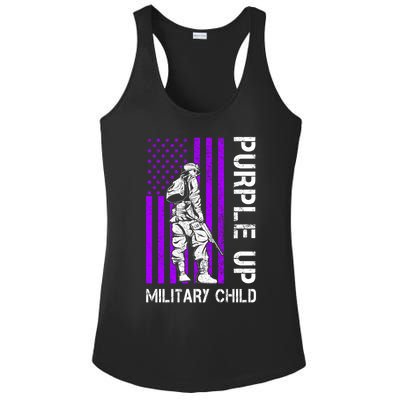 Military Month Soldier Purple Up Funny Gift Ladies PosiCharge Competitor Racerback Tank