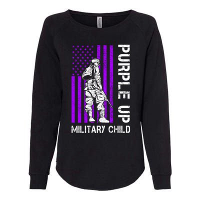 Military Month Soldier Purple Up Funny Gift Womens California Wash Sweatshirt