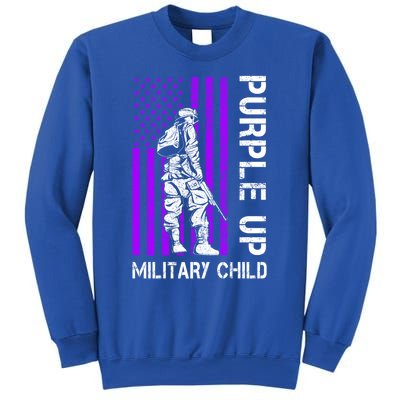 Military Month Soldier Purple Up Funny Gift Sweatshirt