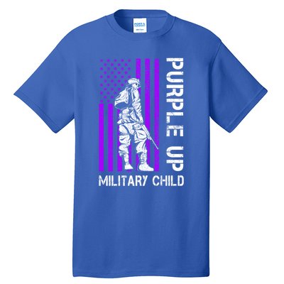 Military Month Soldier Purple Up Funny Gift Tall T-Shirt