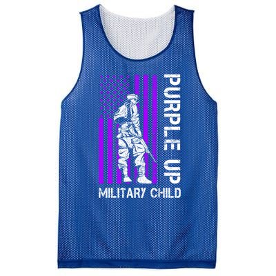 Military Month Soldier Purple Up Funny Gift Mesh Reversible Basketball Jersey Tank