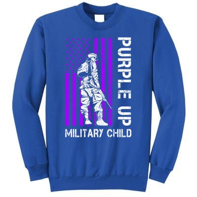 Military Month Soldier Purple Up Funny Gift Tall Sweatshirt