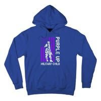 Military Month Soldier Purple Up Funny Gift Tall Hoodie