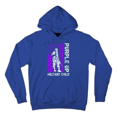 Military Month Soldier Purple Up Funny Gift Tall Hoodie