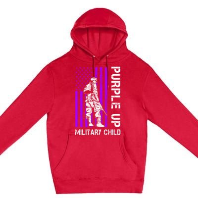 Military Month Soldier Purple Up Funny Gift Premium Pullover Hoodie