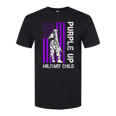 Military Month Soldier Purple Up Funny Gift Softstyle CVC T-Shirt