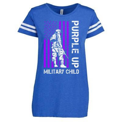 Military Month Soldier Purple Up Funny Gift Enza Ladies Jersey Football T-Shirt