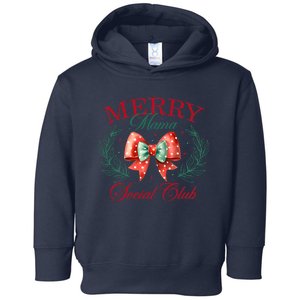 Merry Mama Social Club Coquette Christmas Toddler Hoodie