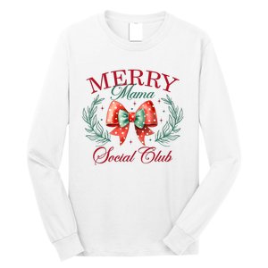 Merry Mama Social Club Coquette Christmas Long Sleeve Shirt