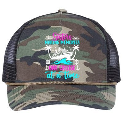 Making Memories Sisters Cruise Trip 2024 Sisters Vacation Retro Rope Trucker Hat Cap