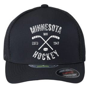 Minnesota Mn Sport Lover The State Of Hockey Retro Hockey Flexfit Unipanel Trucker Cap