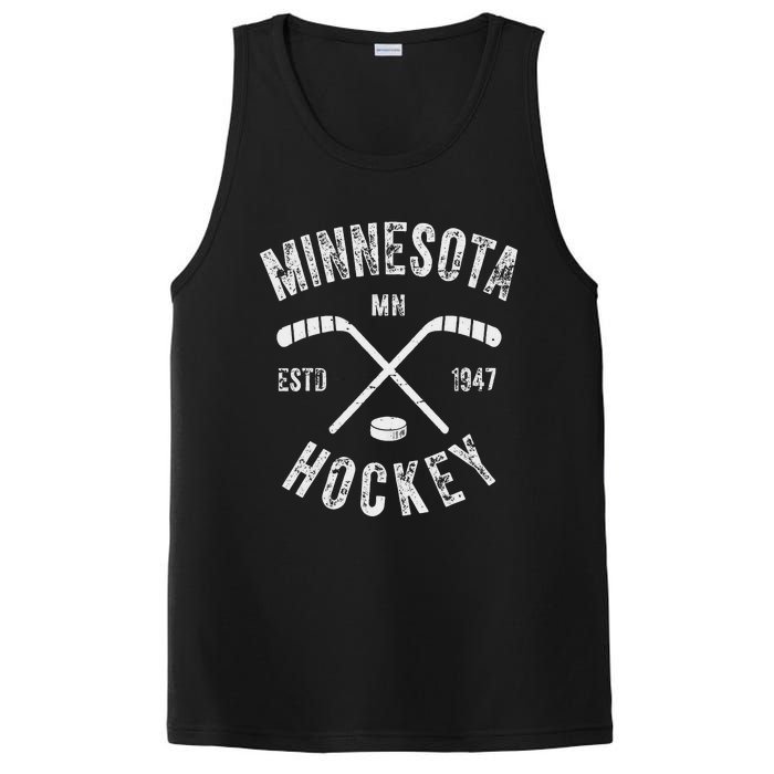 Minnesota Mn Sport Lover The State Of Hockey Retro Hockey PosiCharge Competitor Tank