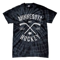 Minnesota Mn Sport Lover The State Of Hockey Retro Hockey Tie-Dye T-Shirt