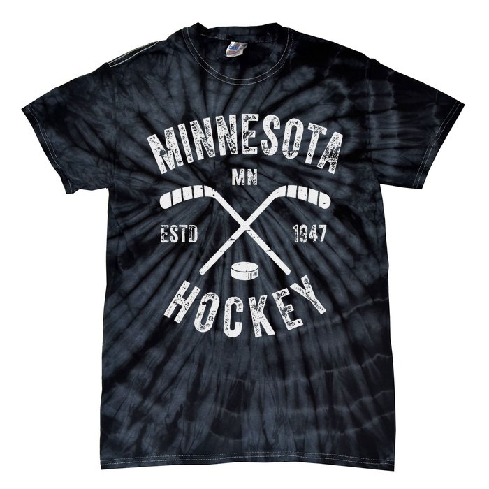 Minnesota Mn Sport Lover The State Of Hockey Retro Hockey Tie-Dye T-Shirt