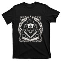 Master Mason Skull Square And Compass Freemason Masonic T-Shirt