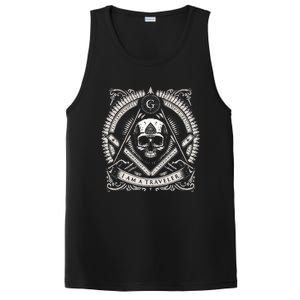 Master Mason Skull Square And Compass Freemason Masonic PosiCharge Competitor Tank