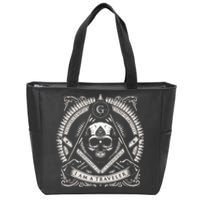 Master Mason Skull Square And Compass Freemason Masonic Zip Tote Bag