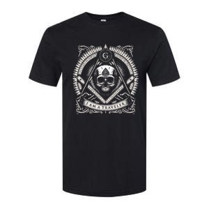 Master Mason Skull Square And Compass Freemason Masonic Softstyle CVC T-Shirt