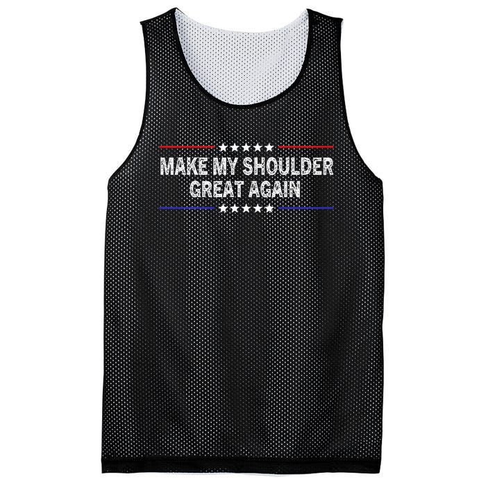 Make My Shoulder Great Again Surgery Injury Recovery Mesh Reversible Basketball Jersey Tank