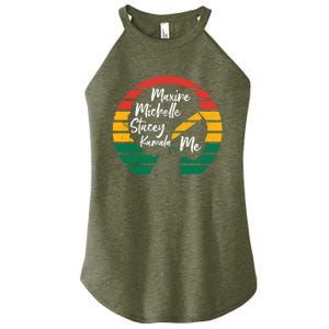 Maxine Michelle Stacey Kamala Me Black Leaders Great Gift Women's Perfect Tri Rocker Tank