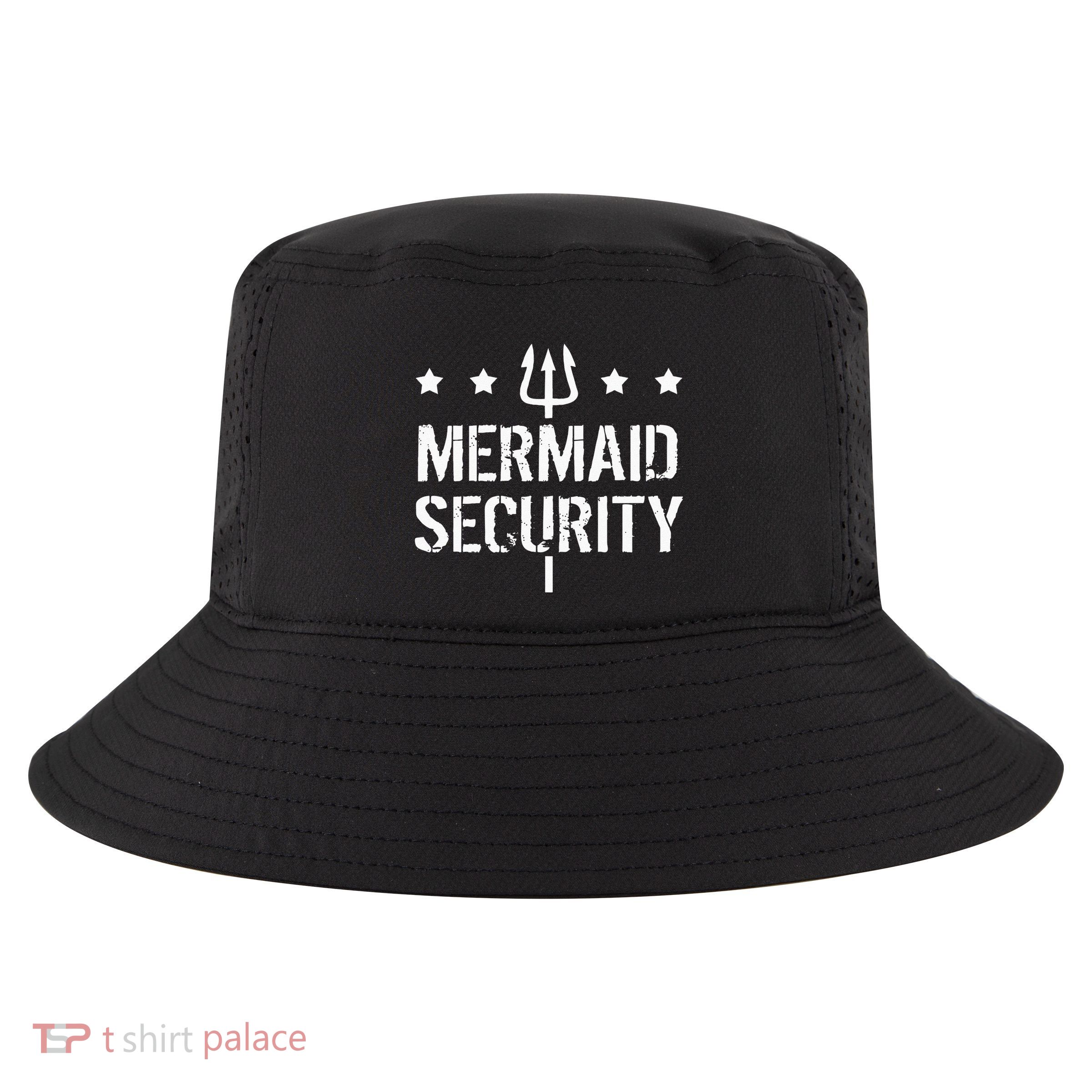 Merman Mermaid Security Funny Swimming Cool Comfort Performance Bucket Hat