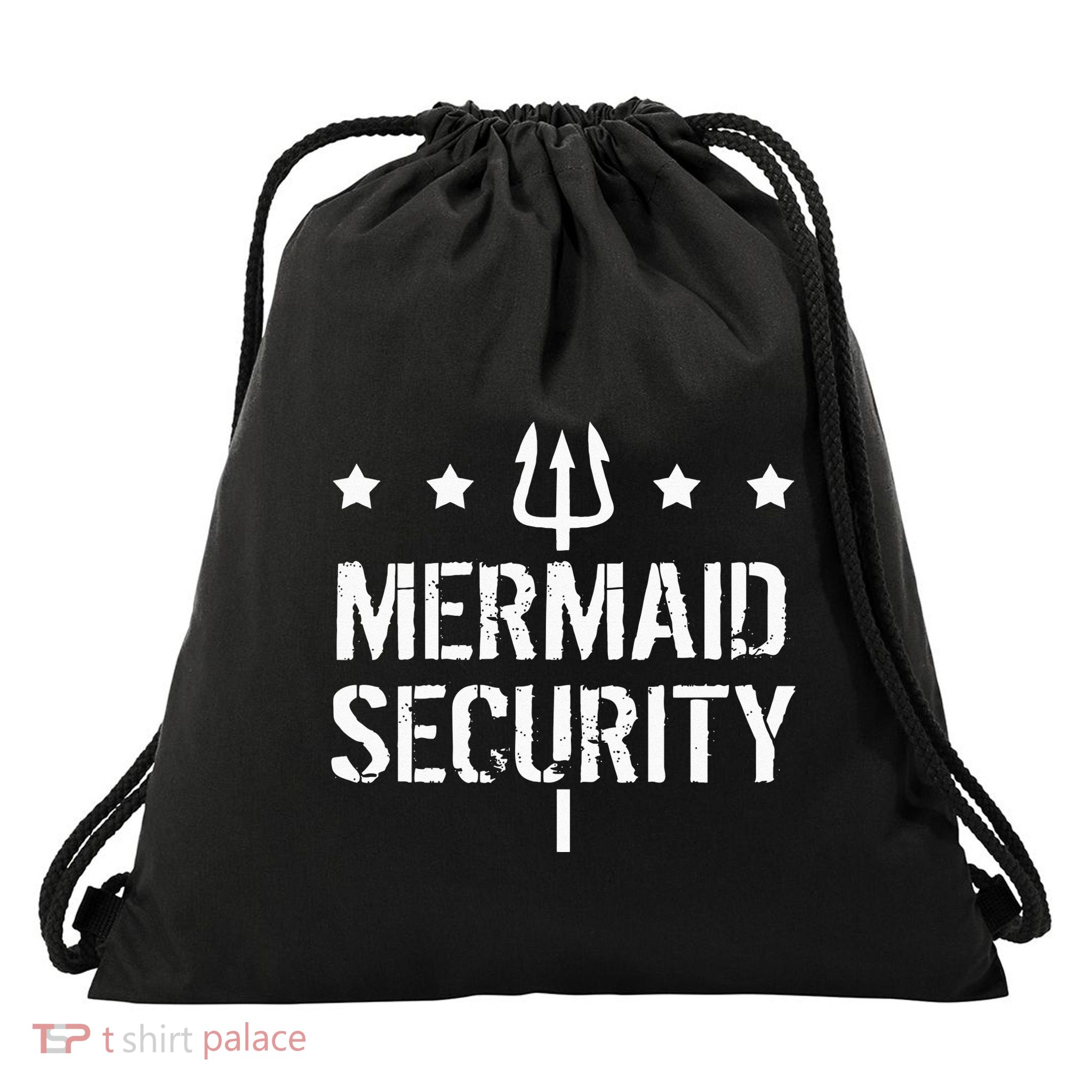 Merman Mermaid Security Funny Swimming Drawstring Bag