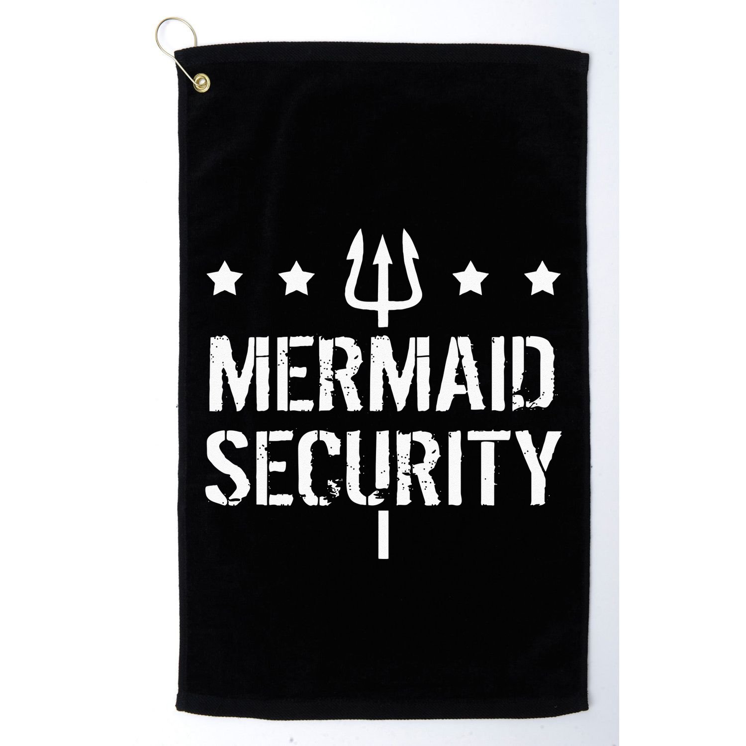 Merman Mermaid Security Funny Swimming Golf Towel