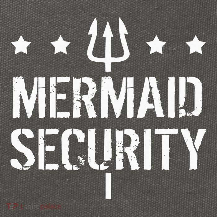 Merman Mermaid Security Funny Swimming Cotton Canvas Backpack