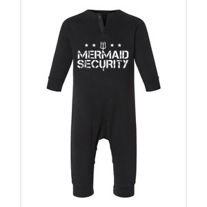 Merman Mermaid Security Funny Swimming Gift Infant Fleece One Piece