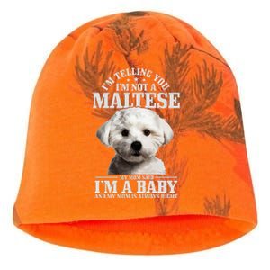 Maltese Mom Said IM A Baby Funny Maltese Dog Kati - Camo Knit Beanie