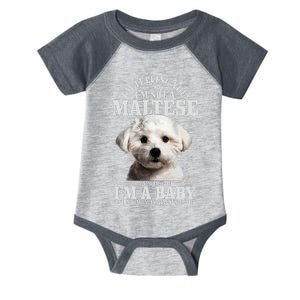 Maltese Mom Said IM A Baby Funny Maltese Dog Infant Baby Jersey Bodysuit