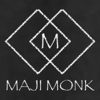Maji Monk Symbol Spiritual Design 7 Panel Mesh Trucker Snapback Hat